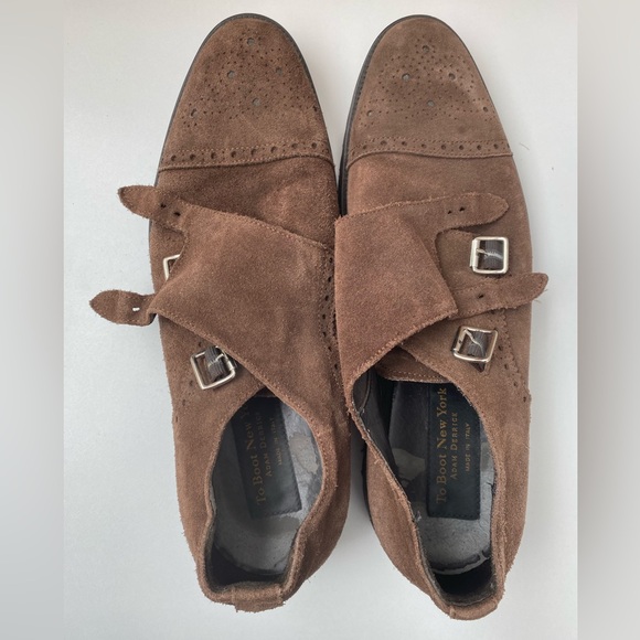 Suede monkstrap dress shoes - Picture 1 of 5